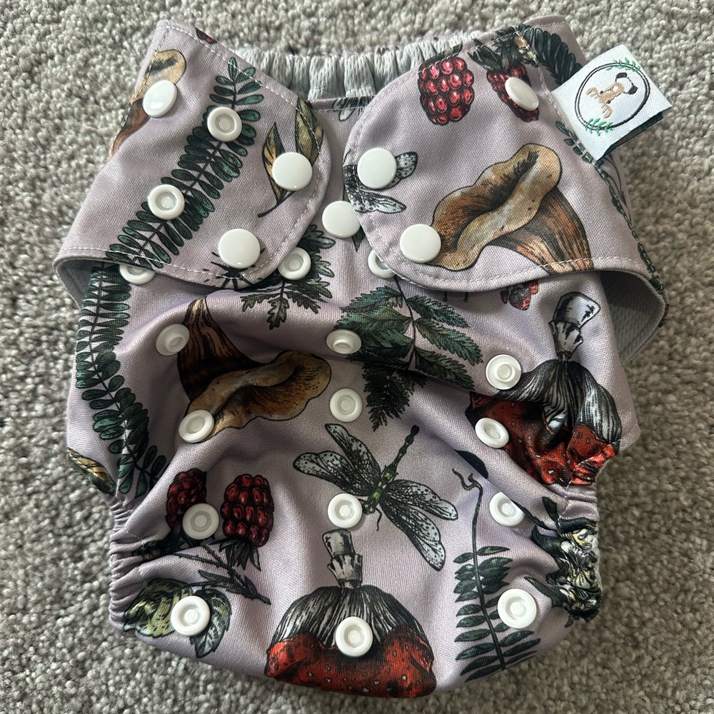Cutie Caboose Fungi Reusable Cloth Pocket Diaper